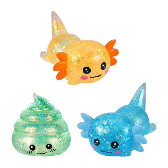 Salamander Shit Squeeze Toy Stress Relief Glitter Salamander Poop Stress Ball Sensory B
