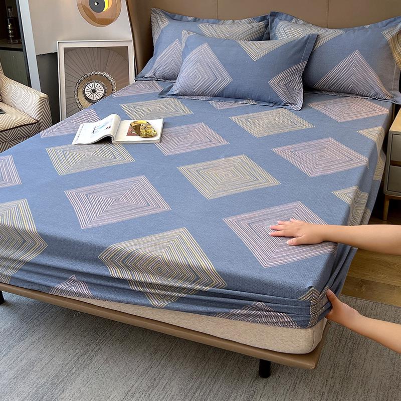 Thick Pure Cotton Flannel Fitted Bed Sheet: Non-Slip, All-Inclusive Mattress Protector