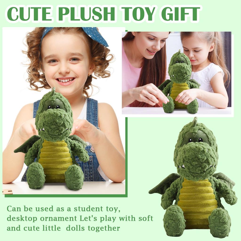 Soft Dragon Stuffed Animal Dragon Plush Toy Dragon Plush Toy Pillow Dragon Hug Dragon Christmas, Valentine's Day Gift For Kids And Lovers (14 Inch)