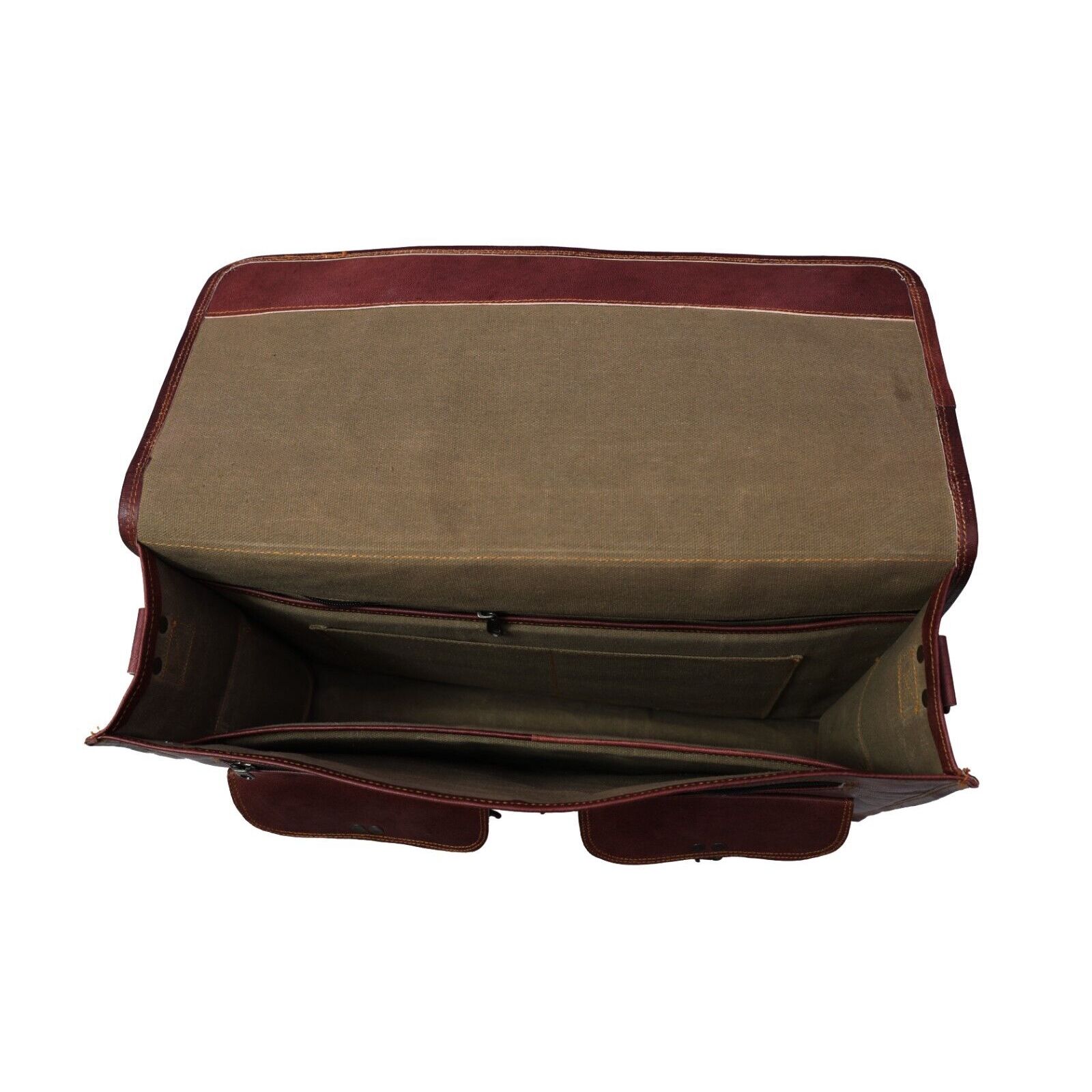 Женская винтажная коричневая сумка из натуральной кожи ручной работы — фото 7