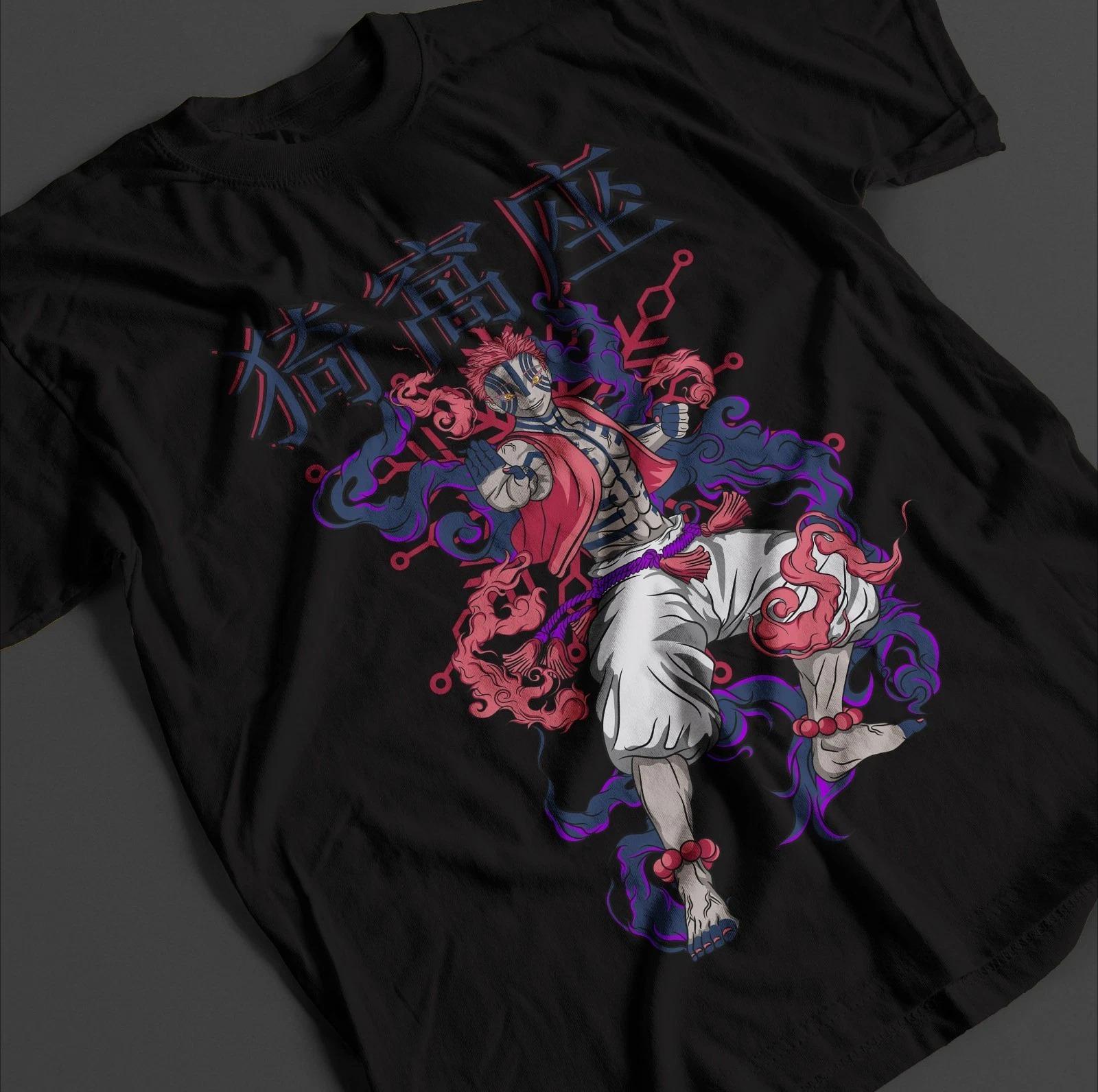 

Demon Slayer Shirt Akaza Upper Moon 3 TShirt Tanjiro Kimetsu No Yaiba Muzan Tee Summer Unisexs and Womens Breathable Tshirt Top S