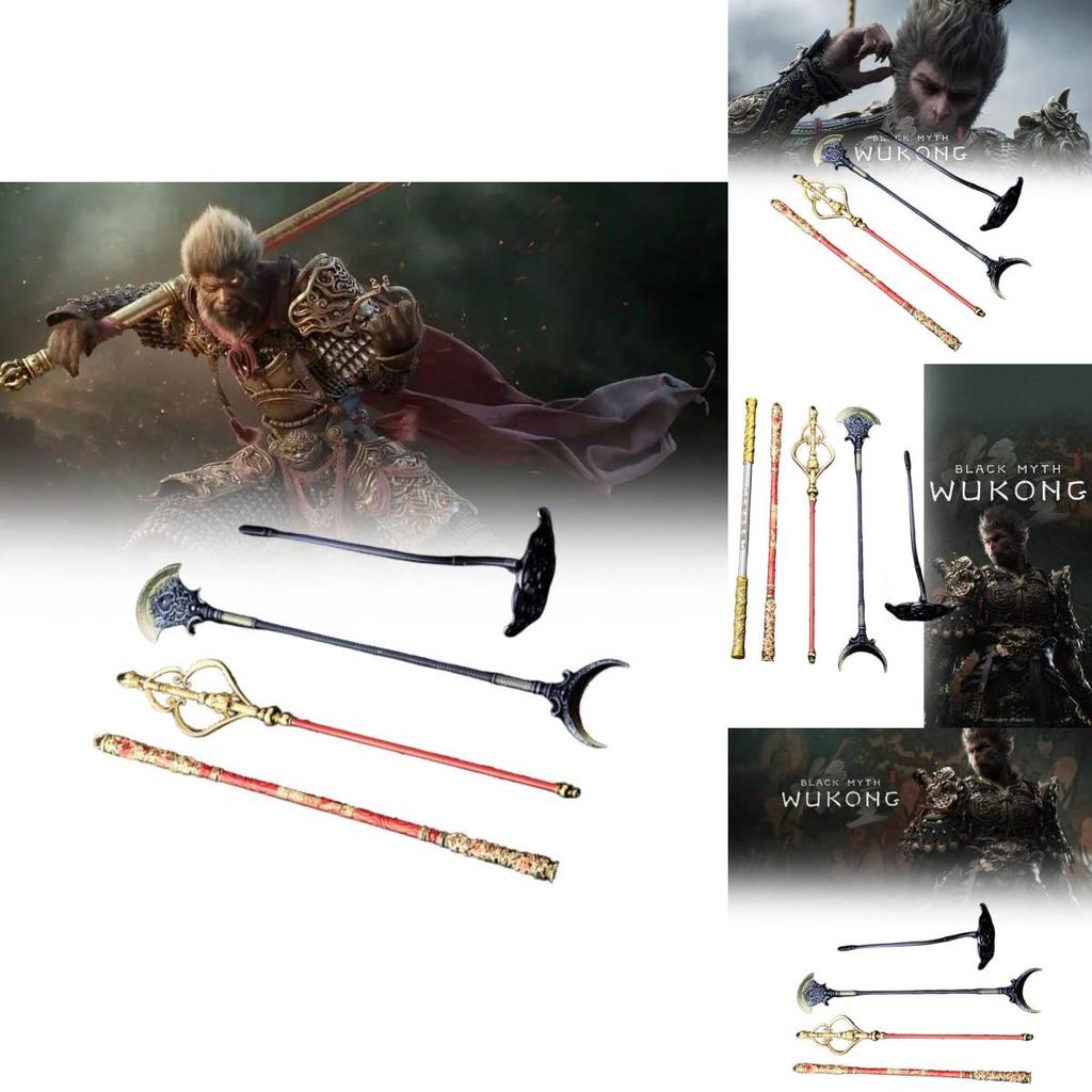 Impressive Collectible Sun Wukong Gold Staff Alloy Figure From Journey To The West