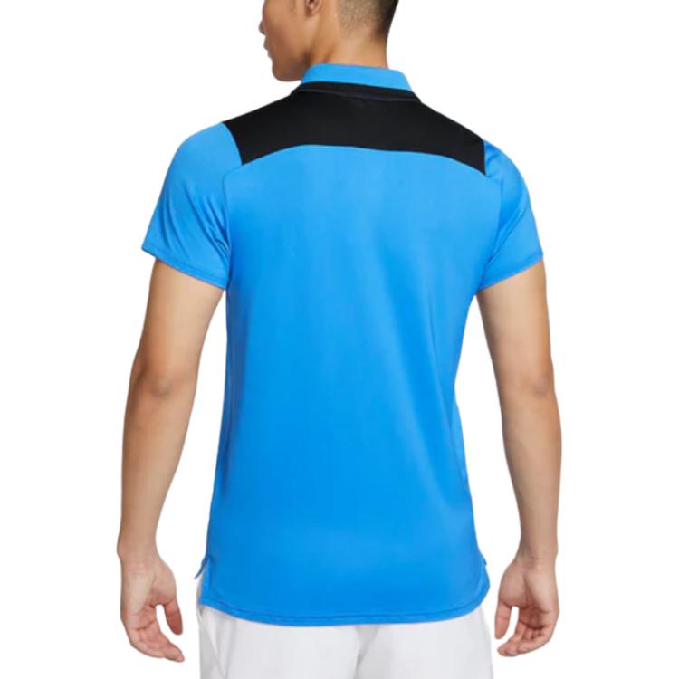 Nike Court Advantage Dri-Fit Paneled Collar Short Sleeve Polo Men Tops Blue FD5318-435