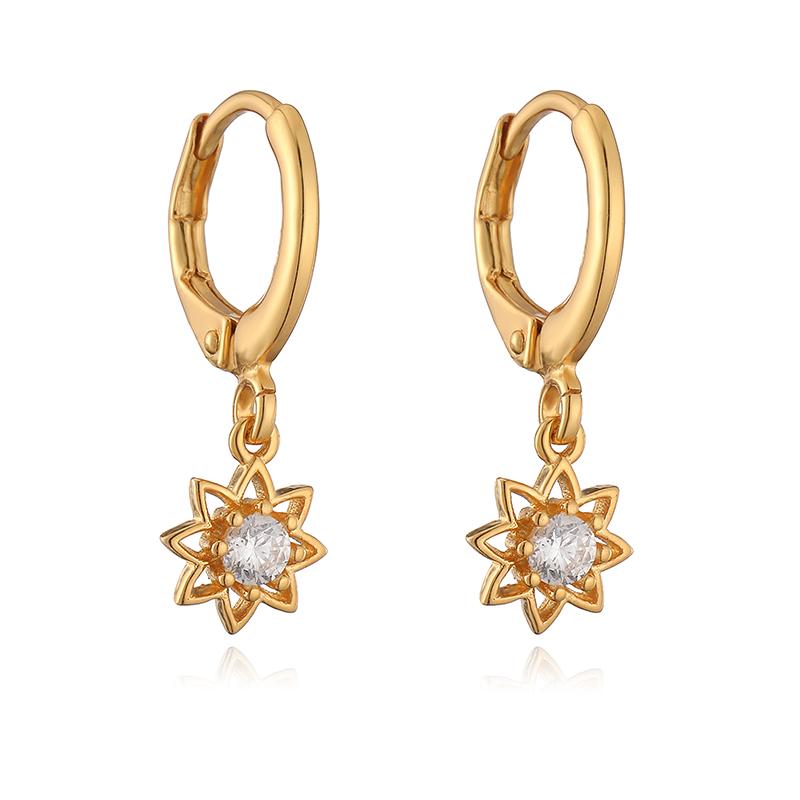 

S925 silver cross heart flower pendant hoop earrings women retro vintage elegant earrings fine jewelry findings SE36