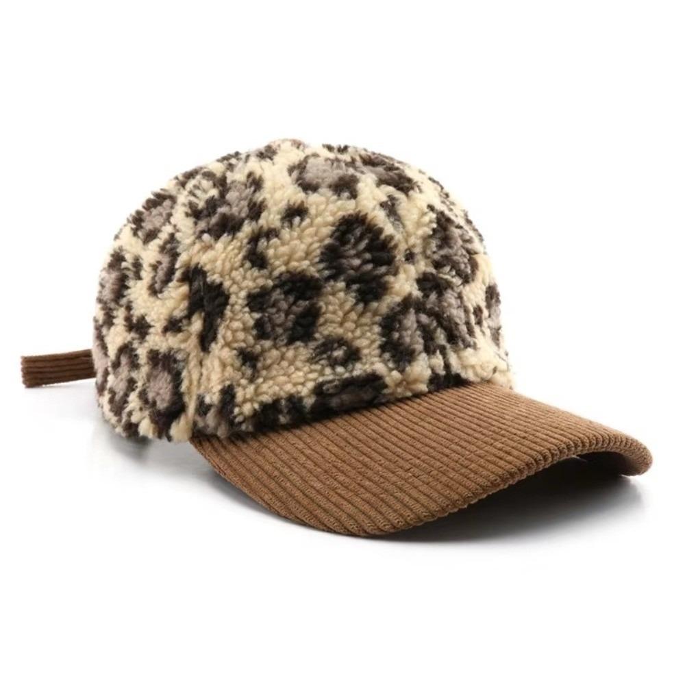 Vintage Plush Baseball Cap Windproof Corduroy Baseball Cap Winter Baseball Cap for Women Men Girls