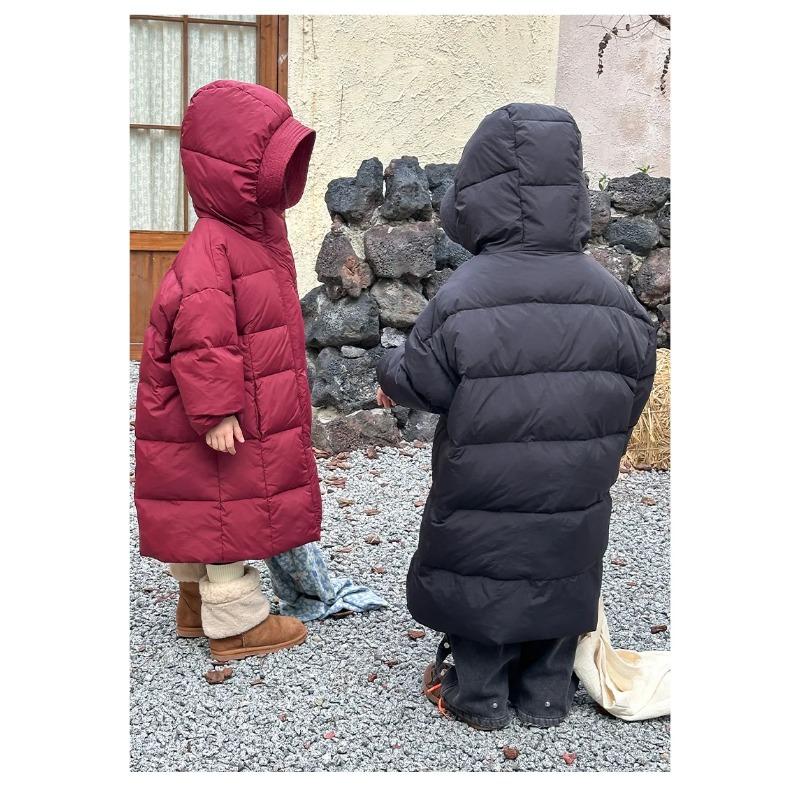 Kinder Weiße Entendaunenjacke Dicke Warme Lange Oberbekleidung für Jungen Mädchen Parkas 2024 Winter Neue Casual Teenager Kinder Mäntel