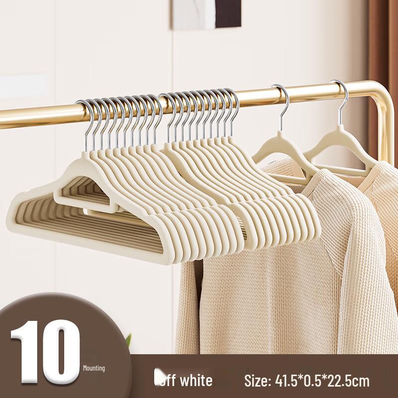 JEKO&JEKO Flocked Non-Slip Clothes Hangers (10-Pack)
