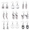53 Styles Bird Earrings For Women Vintage Owl Dove Peacock Phoenix Swallow Feather Hummingbird Flamingo Parrot Earrings