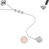 Cbtb Fashion with Tassel Chain Moissanite Pendant Necklace for Women Wedding Luxury Jewelry US