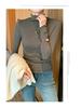 H360 Women's Lace Knit Ruffle High Neck Slim Fit Base Layer for Autumn/Winter