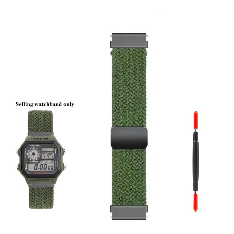

Для Casio AE1200 AE-1200 Комплект для Модифікації Металевий Корпус Годинника Браслет Ущільнювальне Кільце 304 Нержавіюча Сталь Ремінець Годинника Плетений Нейлоновий Ремінець For AE1200