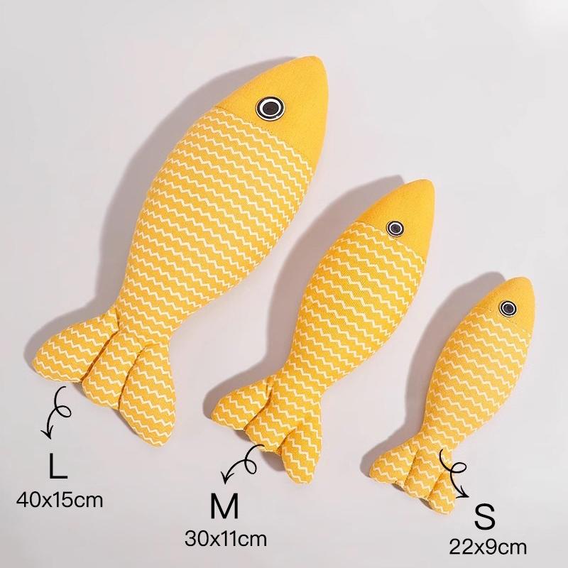 Fish Shaped Cat Toy Linen Material Contains Catnip Chew Toy  Cat Supplies