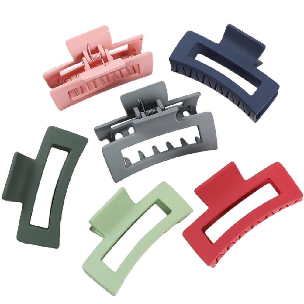 Korean Women Girls Plastic Hair Claws  Clips Headwear Large Size Pin Crab Barrette Fashion Ornament  Accessories