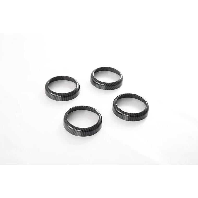 For BYD ATTO 3 Yuan Plus   Car Accessories Carbon Fiber Style Four-Door Tweeter Ring Hood Trimmed With Sequ