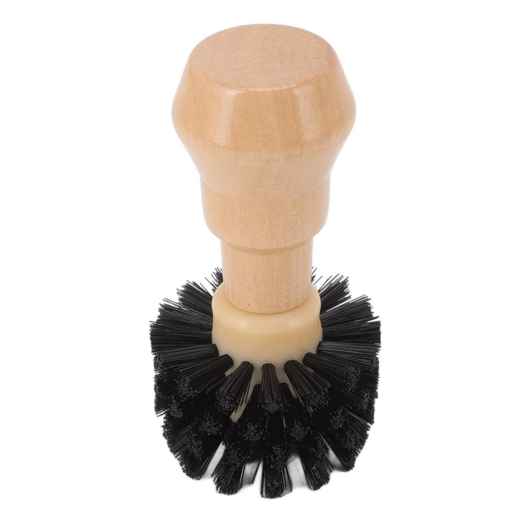 Portafilter Cleaning Brush Professional Portable Coffee Tamper Cleaning Brush with Wooden Handle for Kitchen Tool