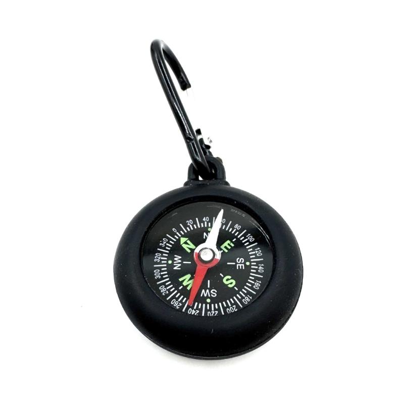 5Pcs Portable Keychain Compasses Mountaineering Compasses Pointer Navigation Tool Carabiner Compasses for Camping Hiking