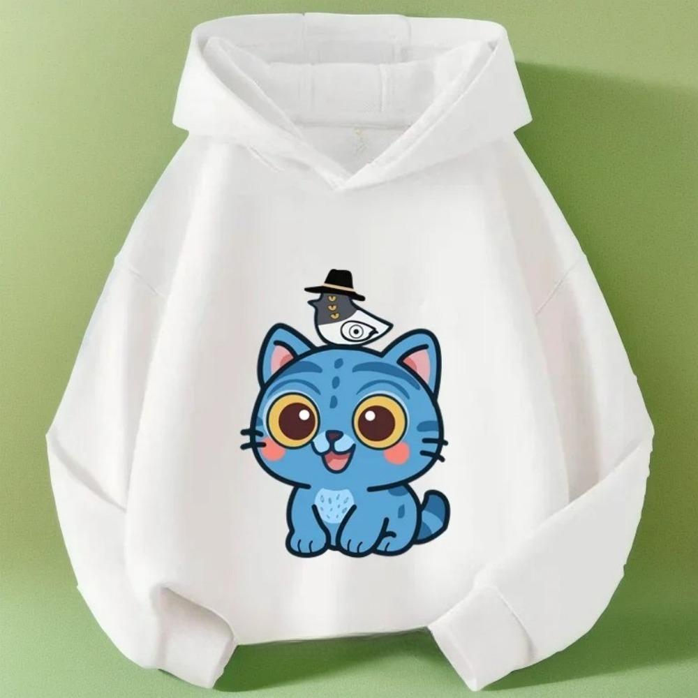 

Детские мультяшные толстовки для девочек и мальчиков, теплые детские топы, осенне-зимние удобные мягкие топы 100