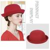 Trendy Solid Color Women’s Bowler Hat Vintage Elegant Girls Wool Felt Hat Lightweight Versatile Derby Hat Formal Occasions