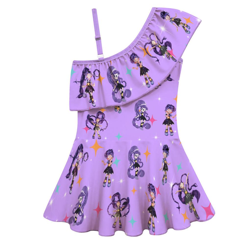 20877 Kids Girls Lily Lovebraids Ruffle One-piece Swimsuit Swimwear 100cm