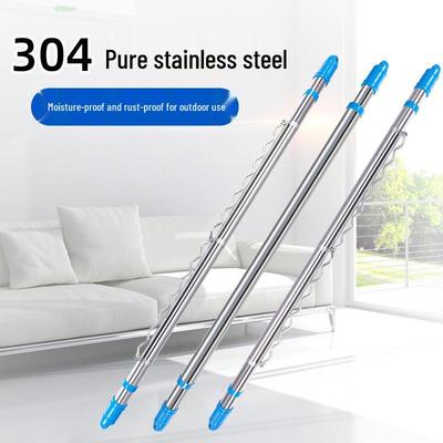 304 Stainless Steel Balcony and Outdoor Clothes Drying Rack with Bamboo Pole