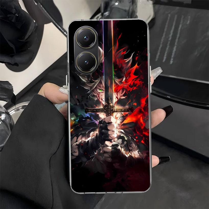 Black C-Clovers Anime Phone Case for Xiaomi Poco X7 X6 X5 X3 Pro F7 Ultra F6 F5 F4 Gt X4 Nfc M6 M5S M4 M3 M5 Soft Silicone Cover