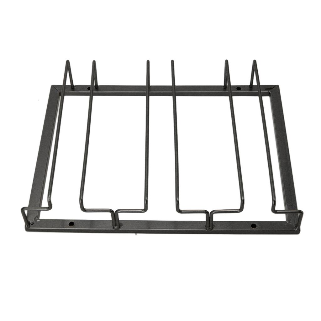 Iron Art Upside Down Wine Glass Holder European Style Hanging Wine Glass Rack Under Cabinet Black