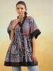 Indigo Patchwork Printed One Size Kaftan Top