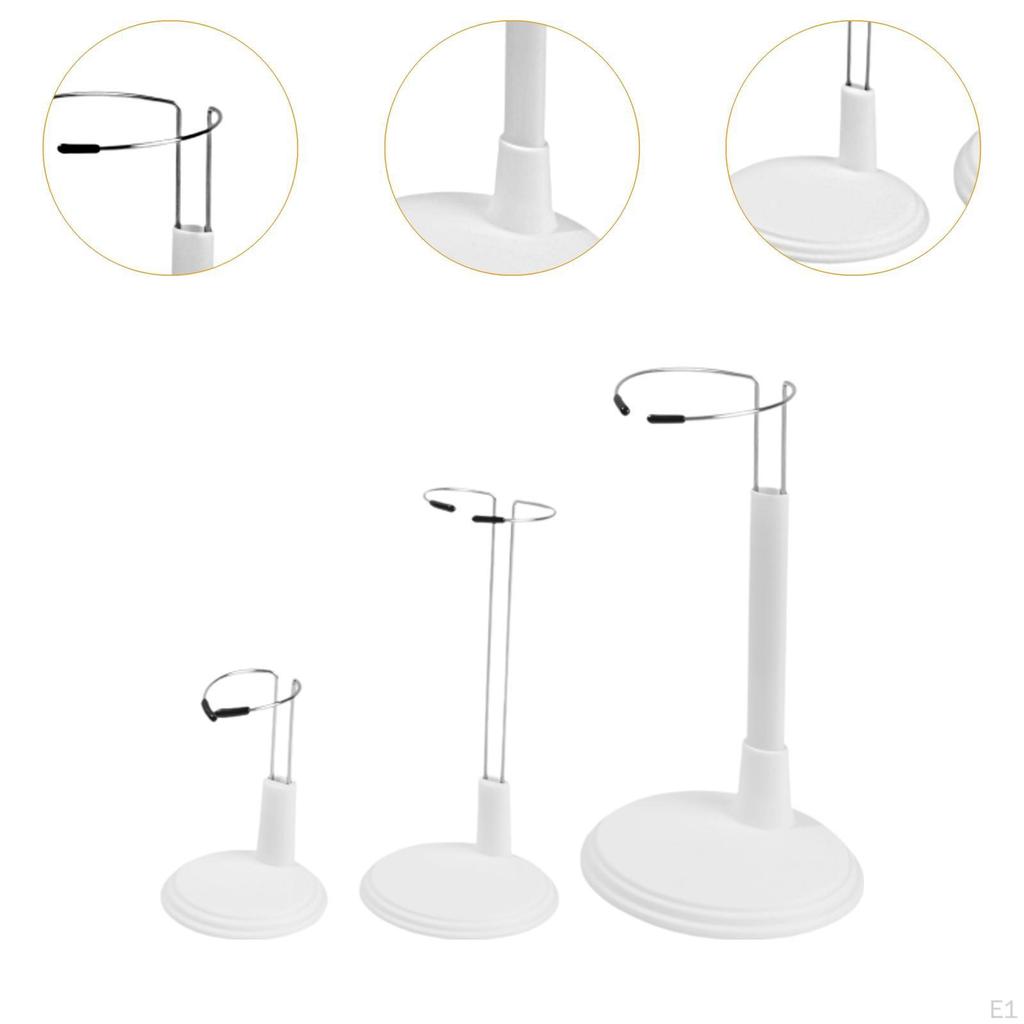 3 Pieces Adjustable Doll Stands Display Organization Multipurpose Brackets