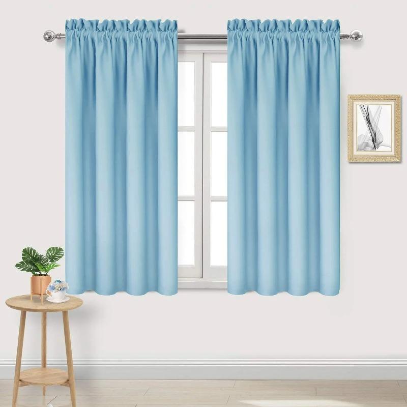Full Shading and Sun Protection Blackout Curtains 1panel Solid Color Thicker Curtains Balckout Curtain Outdoor Curtains