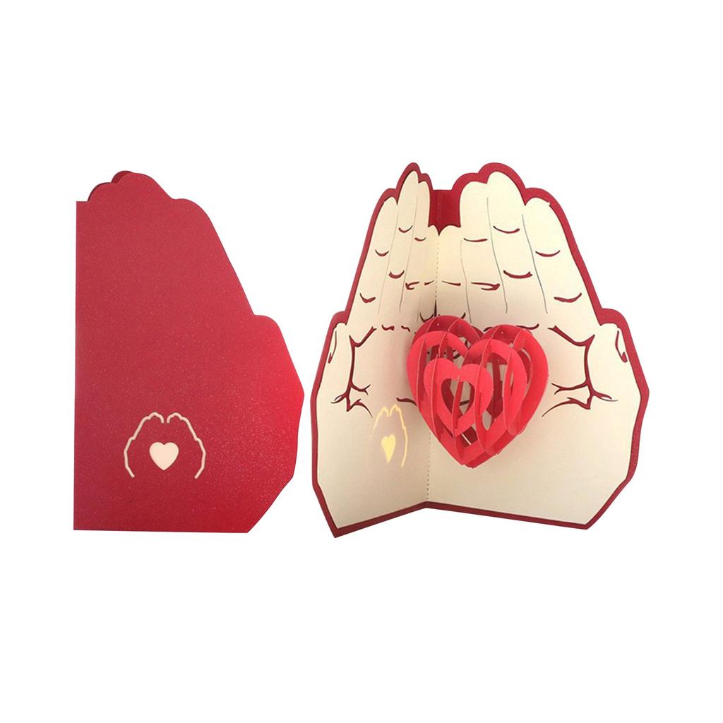 3D Pop UP Love Card for Wife and Girlfriend Gift for Valentines Day Anniversary Wedding Invitation Greeting Thank You Cards