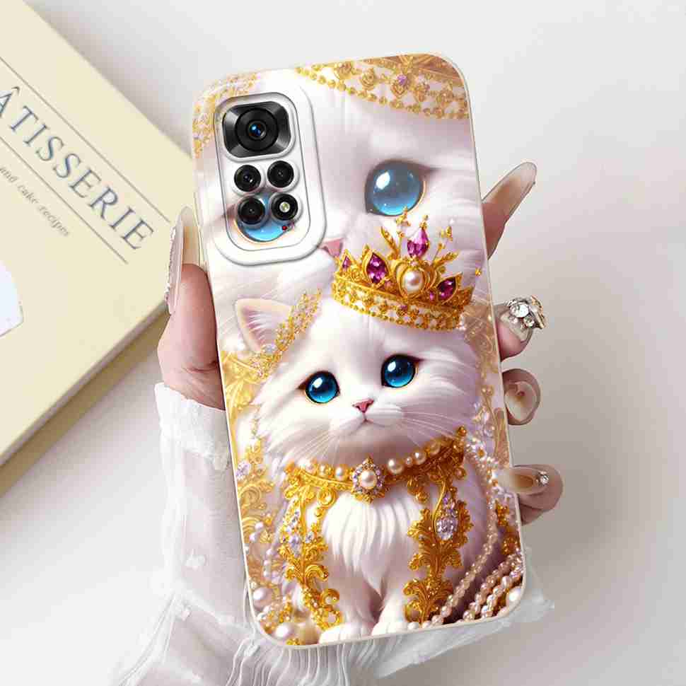 Cute Girl Cover For Xiaomi Redmi Note 11 Pro 4G Casing Soft Silicone Fundas Case For Redmi Note 11 Note11 Pro Cover Coque