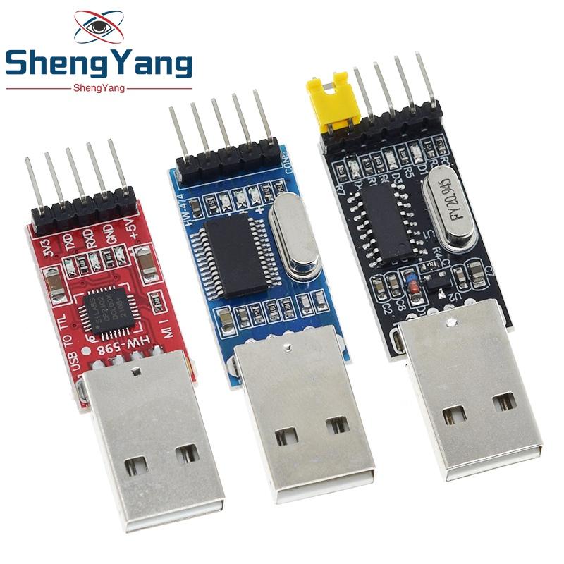 TZT 3pcs/lot =1PCS PL2303HX+1PCS CP2102+1PCS CH340G USB TO TTL for arduino PL2303 CP2102 5PIN USB to UART TTL Module