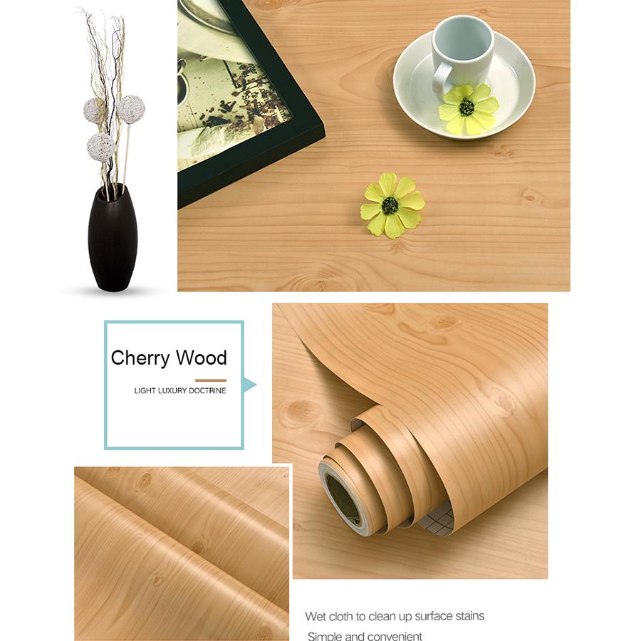 Rola Tapet Autoadeziv Impermeabil PVC Mobilier Dulapuri Folie Decorativă Vinil Autocolante Granulație Lemn Pentru Bricolaj Decor Acasă