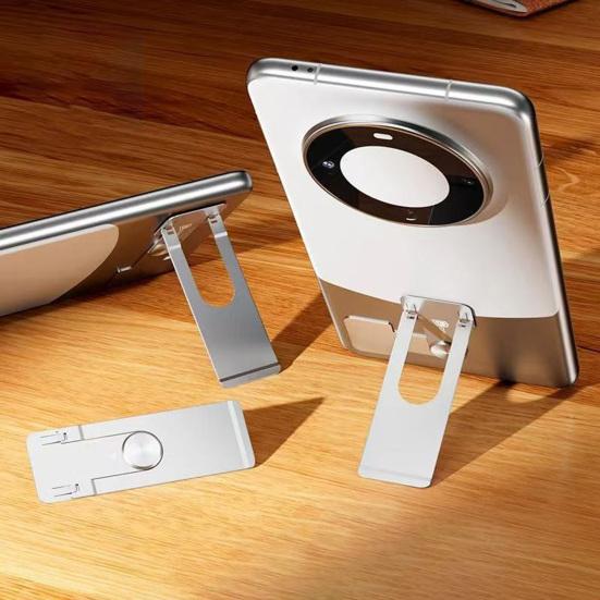 Mobile Phone Holder 360-degree Rotatable Metal Arm Adhesive Bracket Foldable Tablet Mount for Hands-Free Viewing