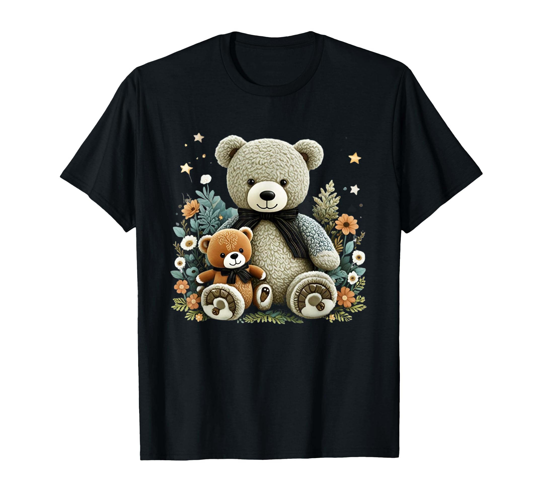 

Vintage Floral Cottagecore T-Shirt for Teddy Bear Lovers