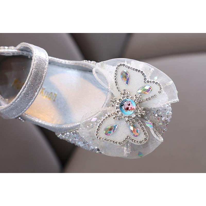 Autumn New Style Ladylike Baby Girl Girls' Princess Rhinestone Flat Shoes, Leather Shoes, Dance Performance Shoes