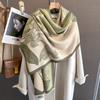 Women's Oversized Shawl Wrap Fleece Scarf with Printed Floral Pattern and Tassels for Air Conditioning Rooms