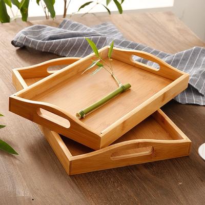 1 Stück Umweltfreundliche Bambus Rechteckige Serviertabletts für Kung Fu Teetasse Obst Dessert Essen Sonstiges Aufbewahrung Hotel Speiseteller