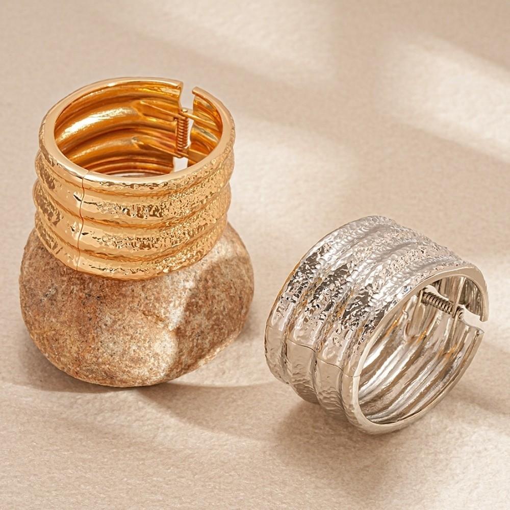 Metal Wide Open Bangle Zinc Zinc Alloy Exaggerated Bracelet Exaggerated Cuff Bangles  Gift