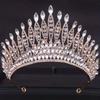 Elegant Zinc Zinc Alloy Princess Crown Luxury Rhinestone Diadem Women Hair Hoop  Stage Performances