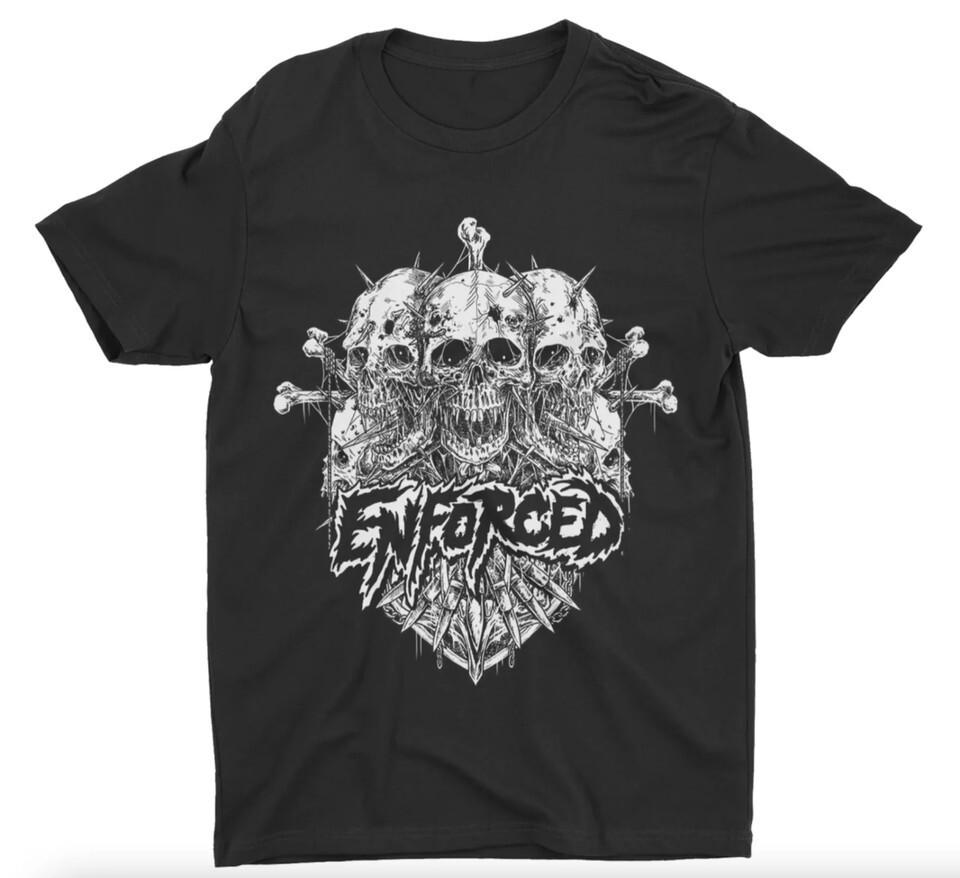 

Enforced Band Skull Heavy Cotton Unisex Black Shirt Unisex T-Shirt XXL