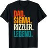 Lustiges Papa Sigma Rizzler Legende Papa Geburtstag Vatertag T-Shirt