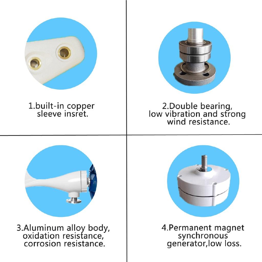 Wind Turbines Generator 3000W 5 Blade Wind Generator With Controller Windmill Energy Turbines Charge New