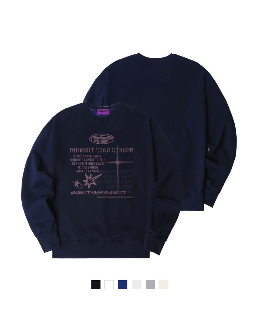 NUHABIT Staring Oversized Fleece-Lined Sweatshirt (Som4-5Nh1355)
