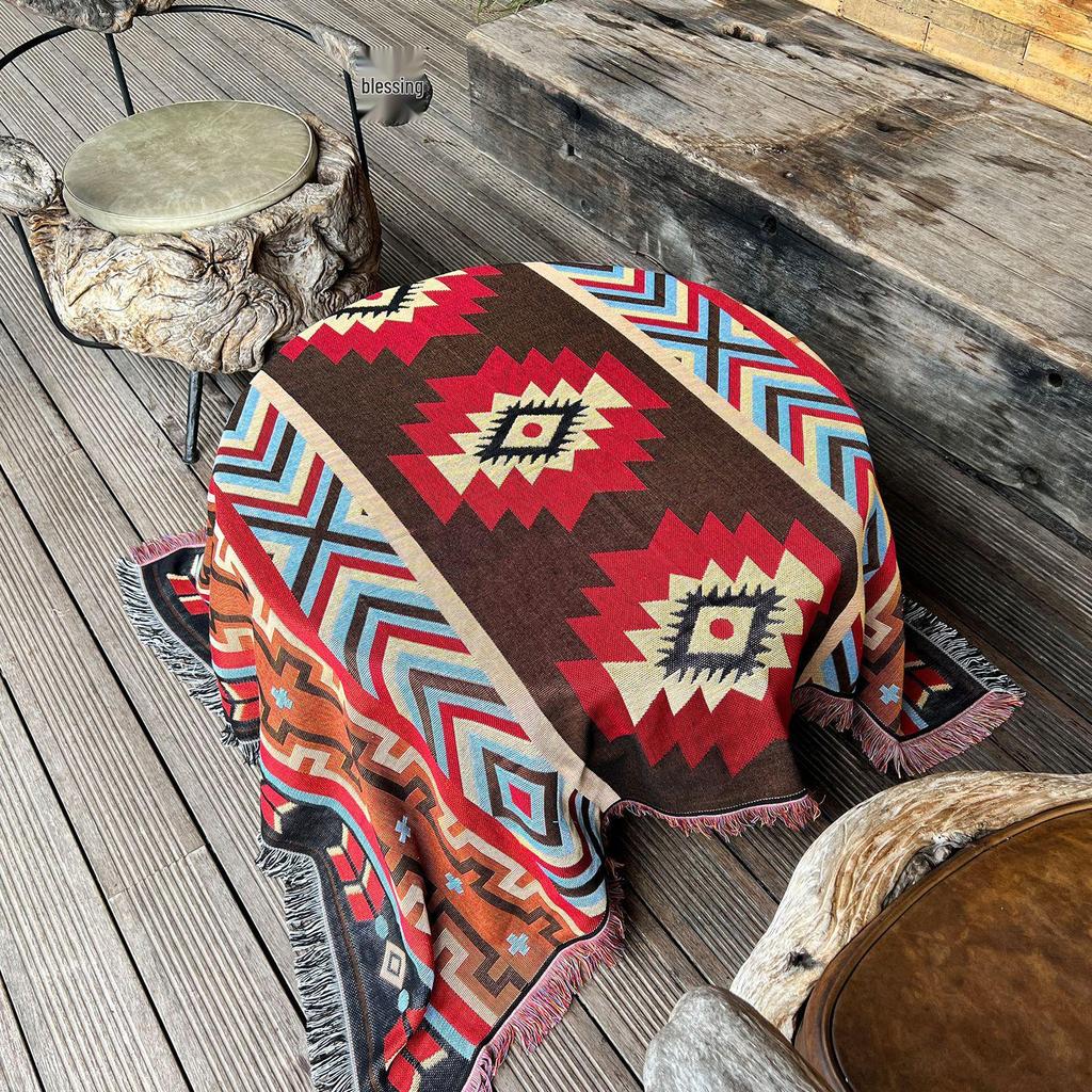 Bohemian Multifunctional Throw: Outdoor Camping, Picnic, & Sofa Blanket in Ins Style