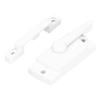 Sash Lock Square Zinc Alloy White AntiRust Multifunctional Sturdy Window Lock for Home Office