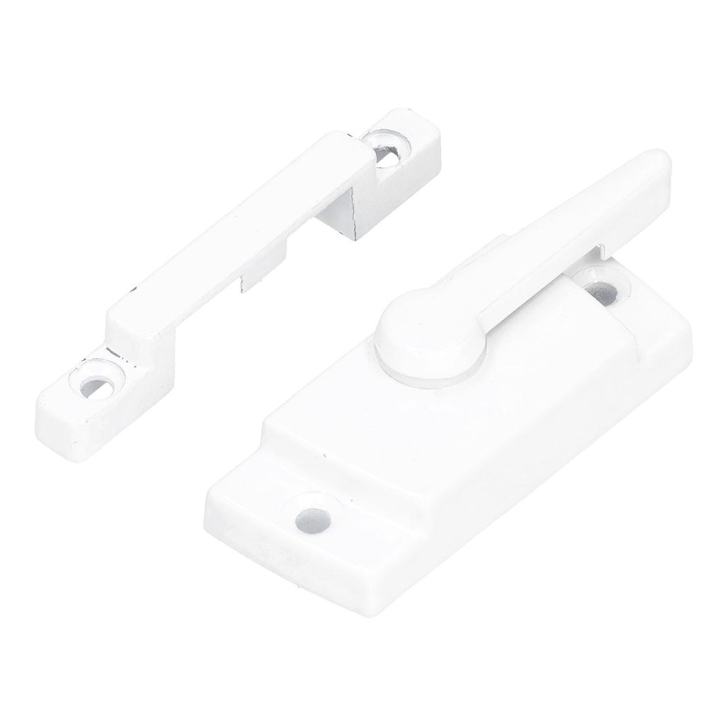 Sash Lock Square Zinc Alloy White AntiRust Multifunctional Sturdy Window Lock for Home Office
