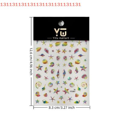Relief Nail Art DIY Nail Decorations Nails DIY Colorful Shells Ocean Nail Stickers Relief 3D Nail Appliques Adhesive Sliders