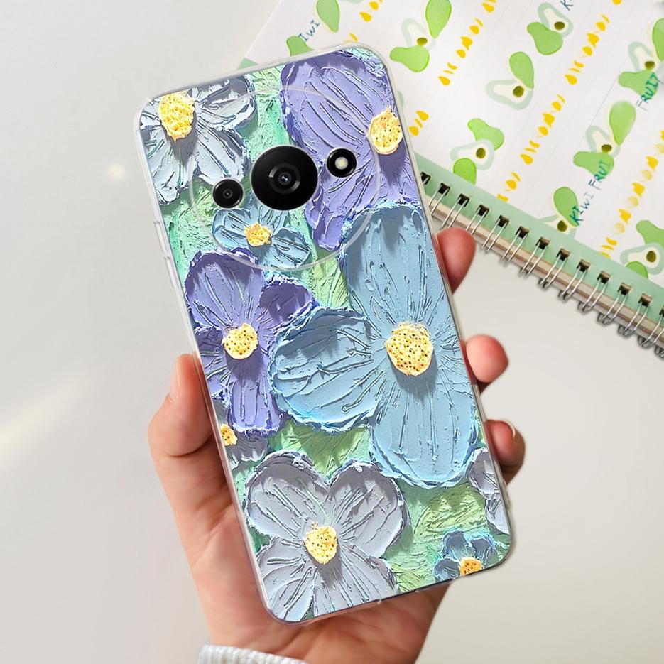Für Xiaomi Redmi A3 Hülle Stilvolle Bemalte Abdeckung 6,71'' Klare Silikon-Weiche-TPU-Handyhülle Für Xiaomi Redmi A3 RedmiA3 Fundas Capa