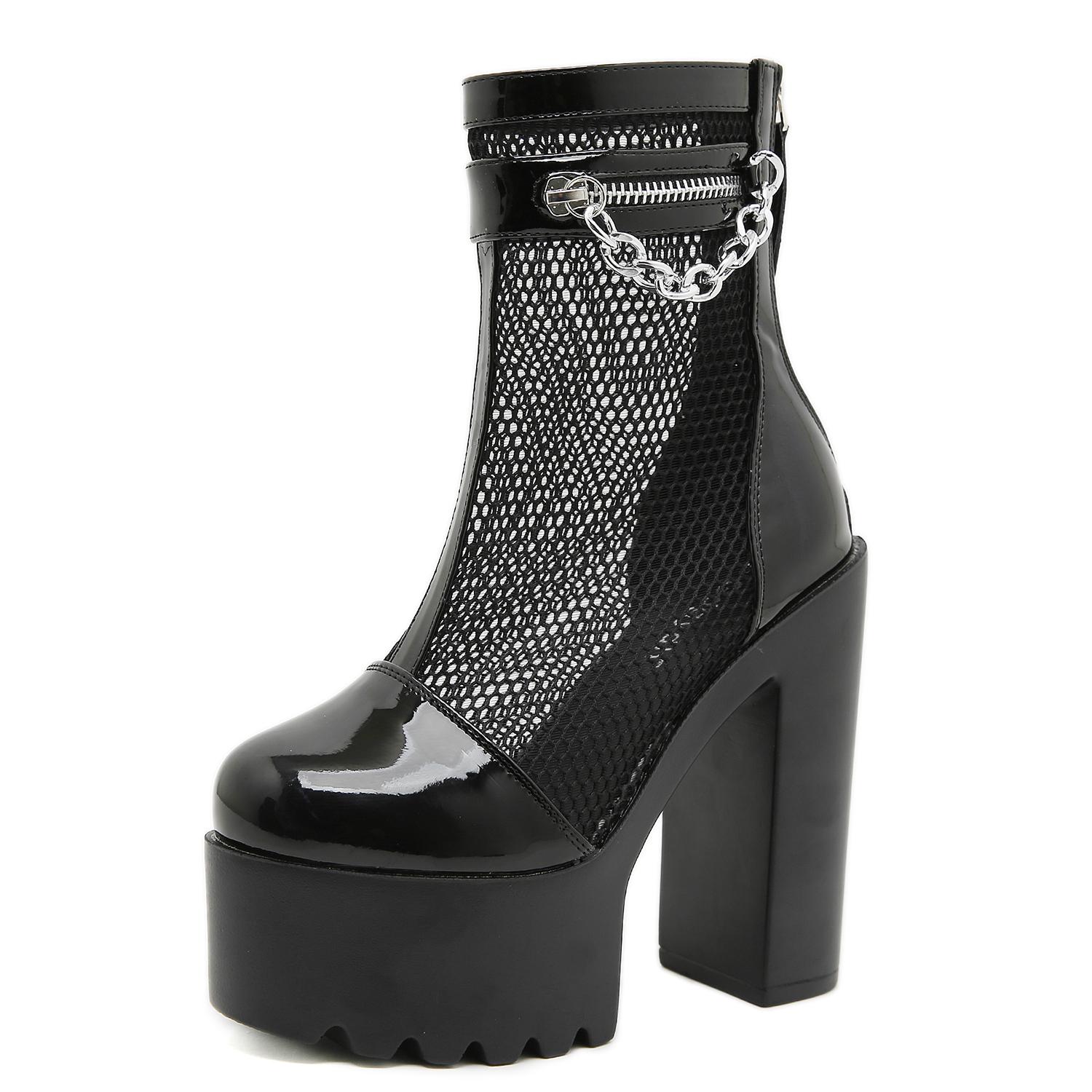 Gdgydh женские полусапоги на блочном каблуке — фото 7